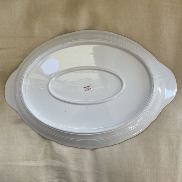 Theodore Haviland Schleiger France Handled Oval Platter, Antique Double Gold 12" - Picture 4 of 8